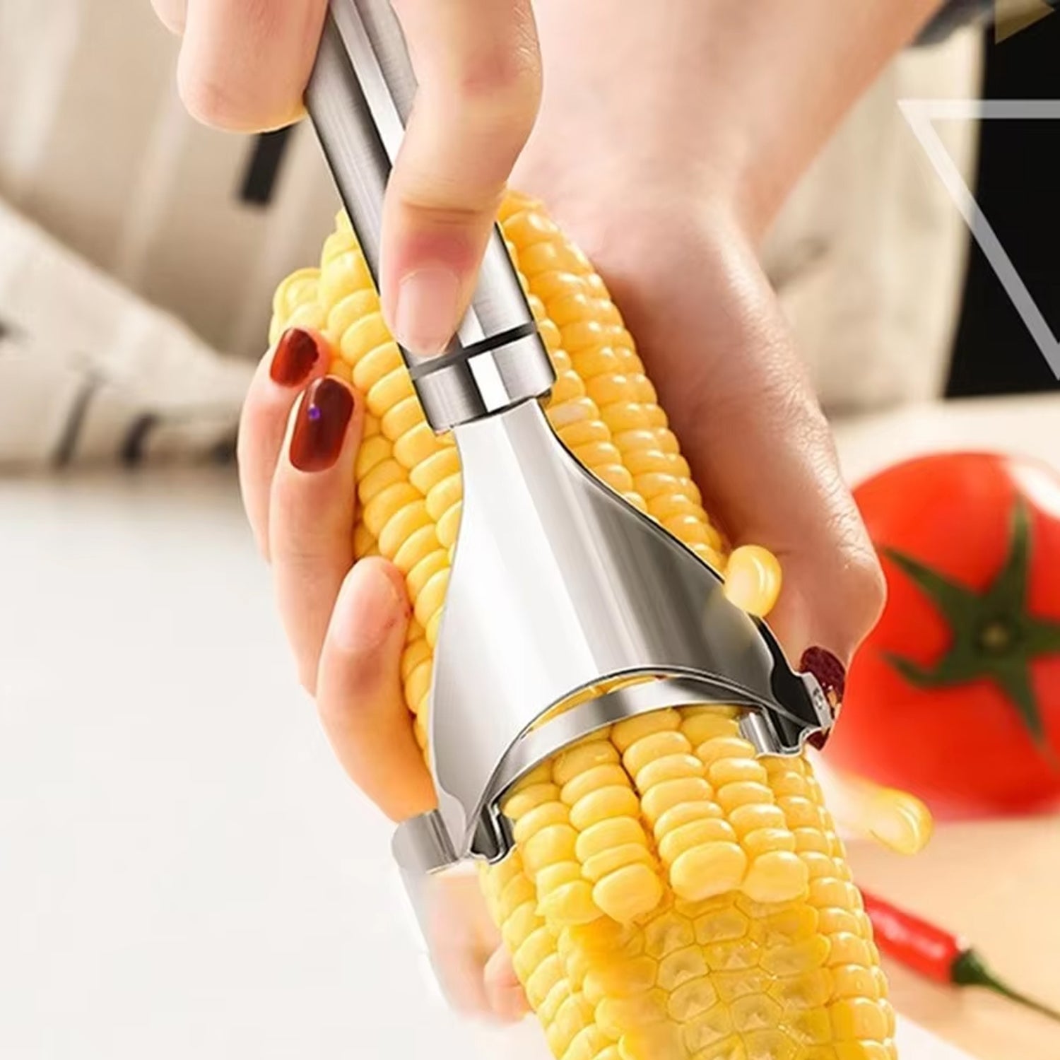 Stainless Steel Corn Peeler Con Cob Remover Cutter (1 Pc) Stainless Steel Corn Peeler Con Cob Remover Cutter (1 Pc)